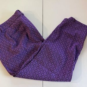 Purple and Black Patterned Trouser